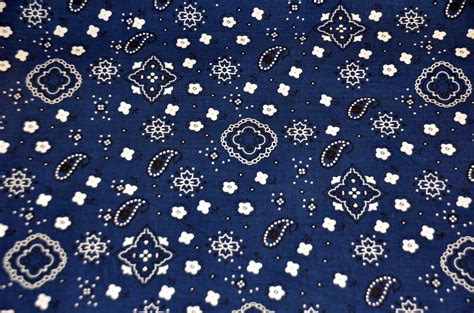 Navy Blue Bandana Cotton Print | Broadcloth Bandanna Paisley Cotton ...