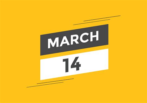 march 14 calendar reminder. 14th march daily calendar icon template ...