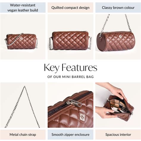 Brown Mini Barrel Bag With Sling Chain Online - Premium Shoulder Bag ...