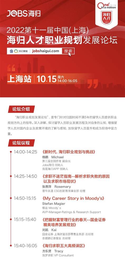第十一届中国（上海）海归人才职业规划发展论坛抢先看 - 知乎