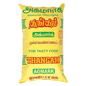 Thangam Pure Gingelly Oil 1 LTR Pouch : Amazon.in: Grocery & Gourmet Foods