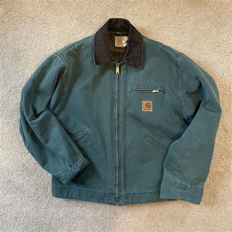 Carhartt Detroit Jacket J43 HTG Hunter Green... - Depop