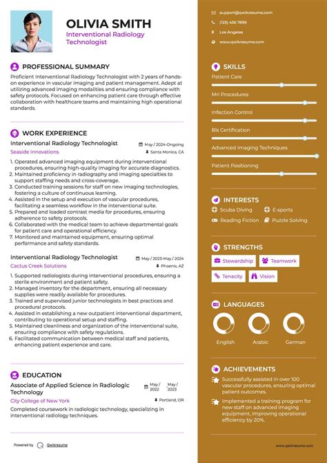 10+ Interventional Radiology Technologist Resume Samples & Templates ...