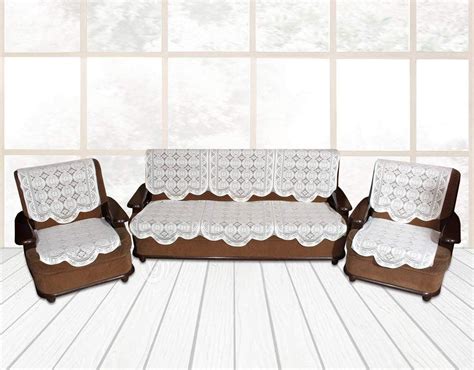 Chander cotton 5 seater sofa set covers in net fabric(10 pc.) : Amazon ...