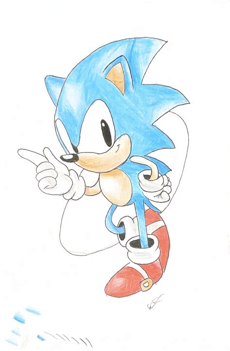 How To Draw Classic Sonic Step By Step