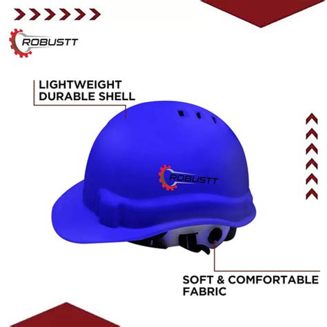 Buy Blue Ratchet Safety Helmet with Sweat Band – Robustt