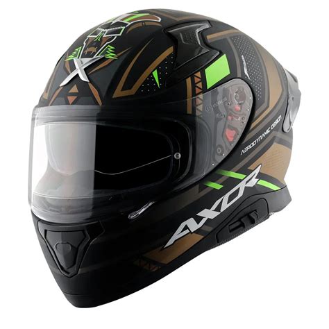 AXOR Apex Tikki Black Gold Full Face Helmet – Sparkly Helmets