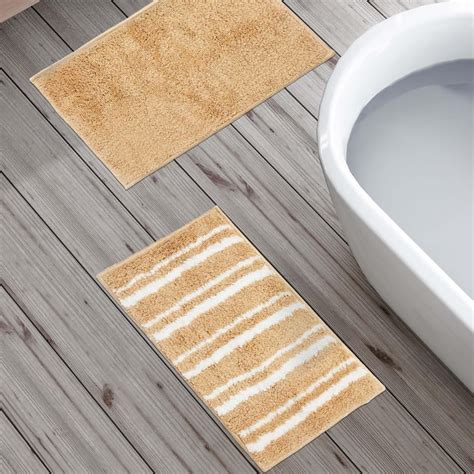 Buy Corsica Set of 2 Polyester Anti-Slip Bath Mats - 30x50cm from ...