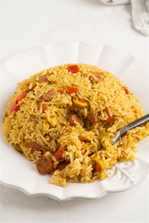 30 Minute Arroz con Salchichas (Yellow Rice with Sausage) | Salima's ...