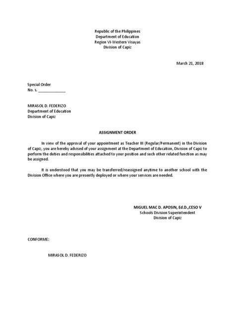 Image result for Assignment Order Sample