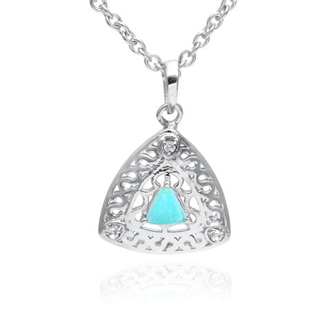 Buy Natural Turquoise Sterling Silver Trillion Pendant December ...