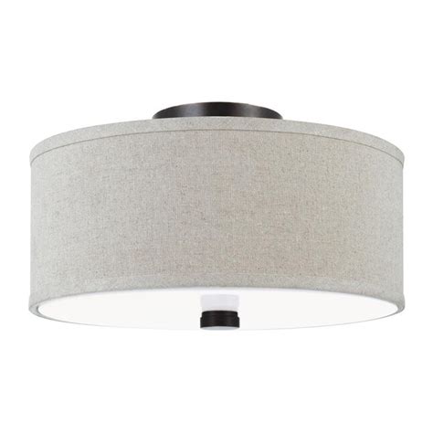 Dayna Shade Pendants 1-Light 14-in Burnt Sienna Flush Mount Light ...