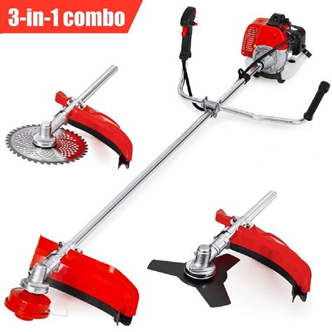 Gas String Trimmer 3-in-1 Combo, 18-Inch Cutting Path Cordless Weed ...