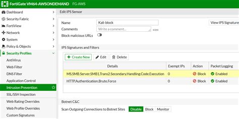 Image result for FortiGate IPS Sensor