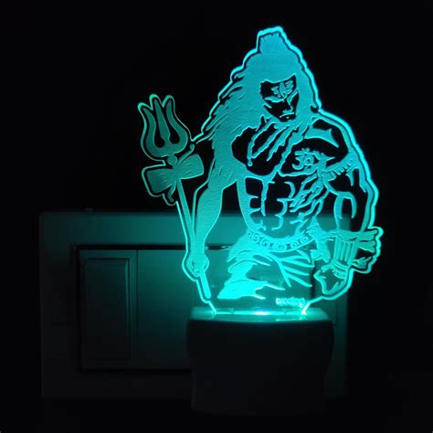 Buy BrodLog Mahadev 3D Illusion LED Night Lamp | 7 Color RGB Changing ...