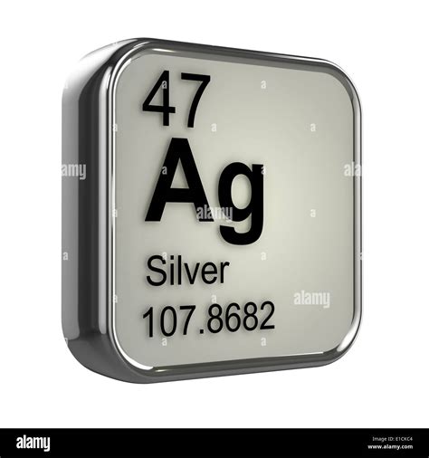 3d Periodic table design for Silver Stock Photo - Alamy