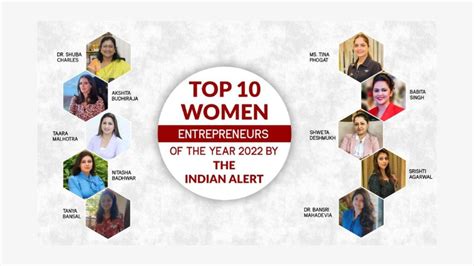 Top 10 women entrepreneurs of the Year 2022 by The Indian Alert - India ...