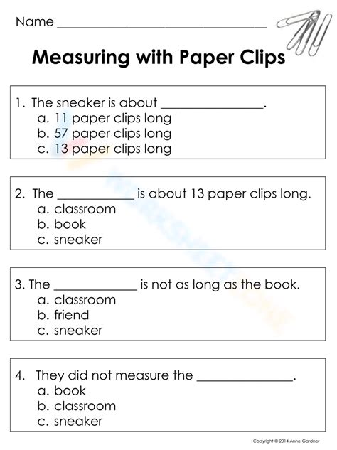 Image result for Measuring Using Paper Clips