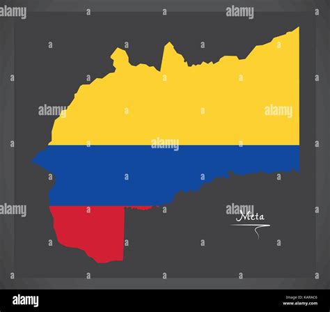 Meta map of Colombia with Colombian national flag illustration Stock Vector Image & Art - Alamy