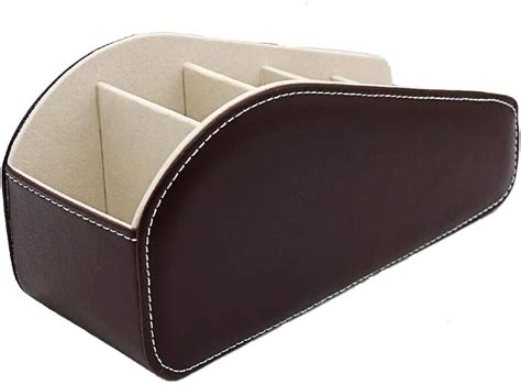 Buy Fosinz TV Media Storage Organizer Remote Control Holder Stable PU ...