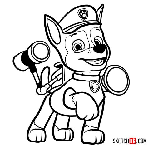 Paw Patrol Chase Drawings