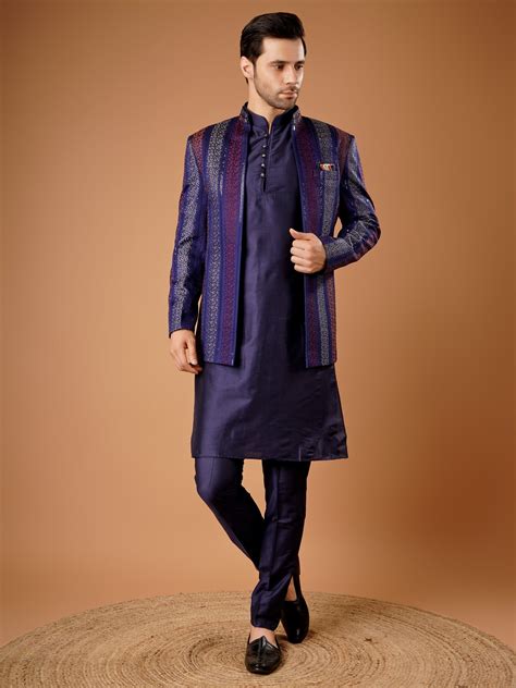 Kurta Pajama Blazer set – Dulha Ghar