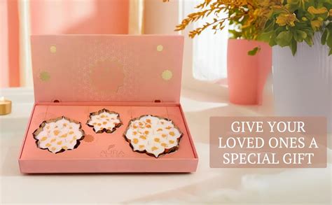 AuraDecor Wax Lotus Candle Gift Set - Scented Floral Urli Candles of 3 ...