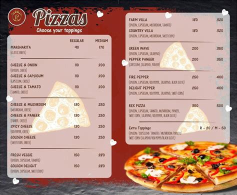 Menu at REX PIZZA, Ambala
