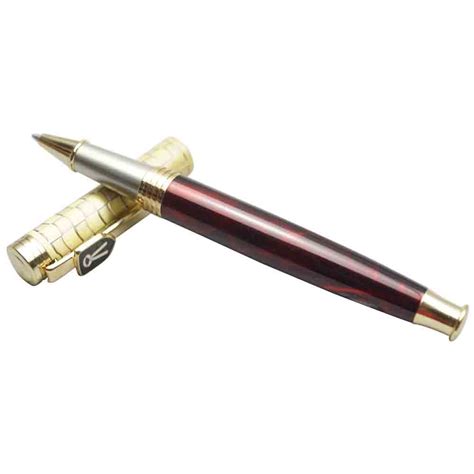 Penhouse.in Advocate Clip Marrown body and Gold Cap Roller Ball Pen ...