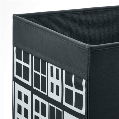 DRÖNA box, black/patterned, 33x38x33 cm (13x15x13") - IKEA