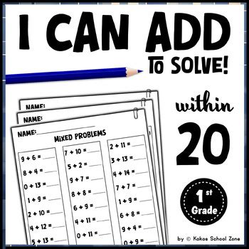 Image result for First Grade Fun Math Worksheets Addition Fluency