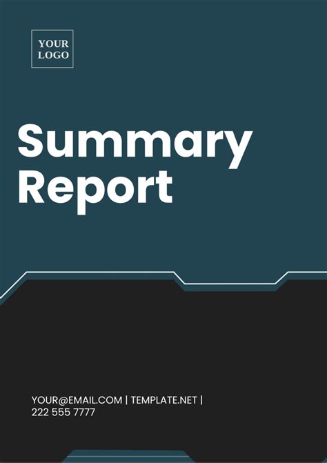 Image result for Summary Report Format