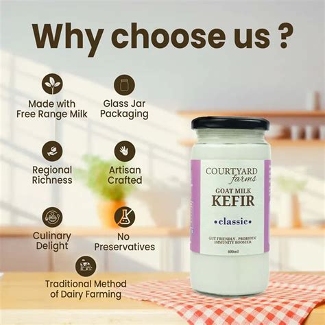 Buy 100% Natural Goat Milk Kefir - Courtyard Farms