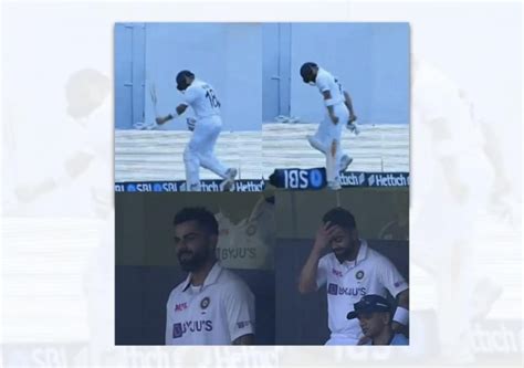 Virat Kohli's reaction after getting out for 0 goes viral
