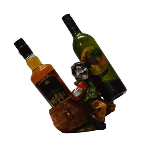 "Wine Holder For 2 Bottles": Orange Red Craft by E Craft – ArtZolo.com