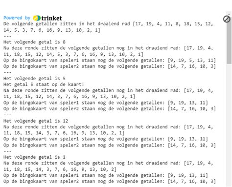 Trinket.io Python 的图像结果