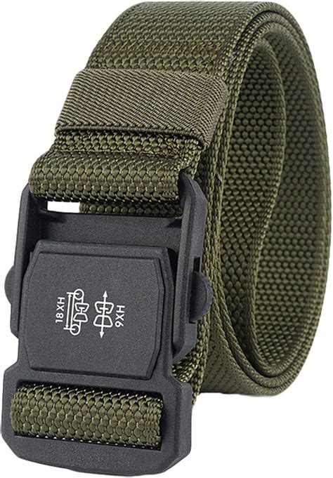 JIER Men's Nylon Canvas Work Belt Tactical Heavy Duty Nylon Webbing ...