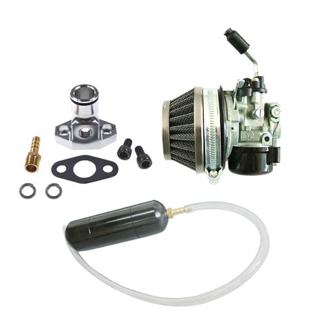 JRL Carburetor Black Gas Power Boost Bottle CNC Intake Manifold Set For ...