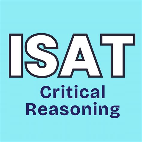 Critical Reasoning for ISAT - Books, Notes, Tests 2025-2026 Syllabus