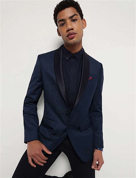 Buy Slim Fit Jacquard Single-Breasted Blazer at Marks & Spencer