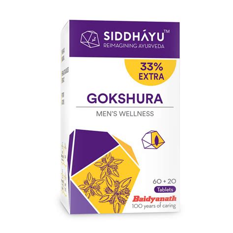 Siddhayu Gokshura for Men's Wellness, 80 Tablets Price, Uses, Side ...