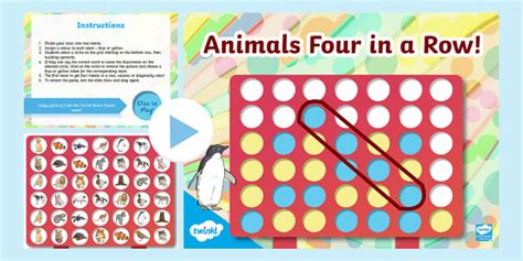 👉 Spanish: Animals Four in a Row Game (teacher made)