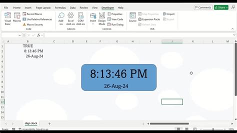 How to Add a Clock in Excel 的图像结果