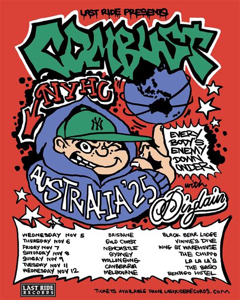 COMBUST (USA) Australian Tour w/ Dizdain - Gold Coast, Vinnies Dive ...