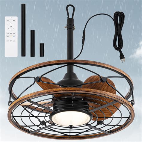 Airposta Waterproof Outdoor Ceiling Fan with Lights Remote Control, Wet ...