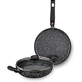 Buy Amazon Brand - Solimo Aluminium 6 Piece Non-Stick Cookware Set with ...