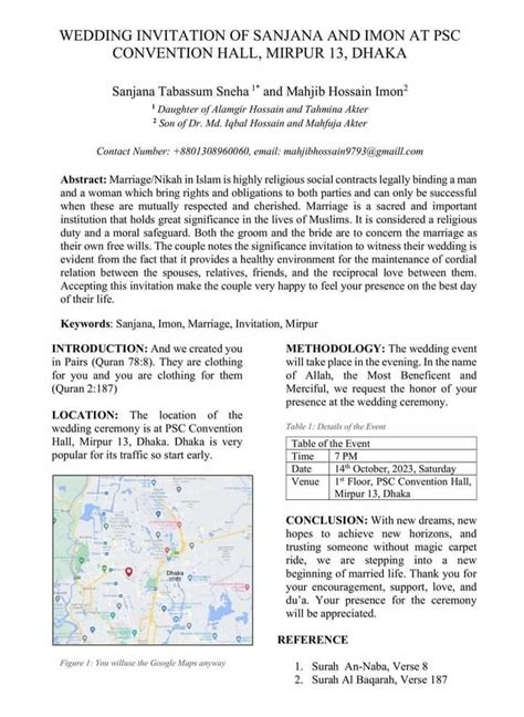 Bangladesh: Couple Sends Research-Based Wedding Invitations