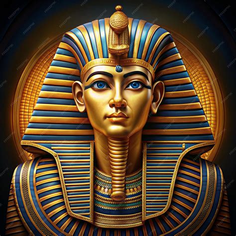 Abstract egyptian background with king tut | Premium AI-generated image