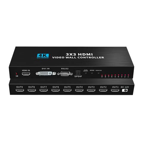 Buy Etzin 4K HDMI Video Wall Controller 3X3 4K 30Hz Video Power Adapter ...