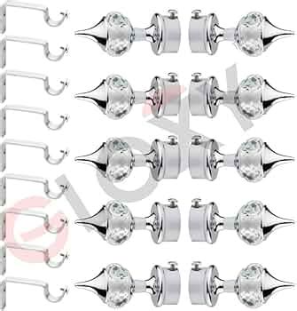 GLOXY ENTERPRISE Aluminium Single Diamond Curtain Brackets Parda ...